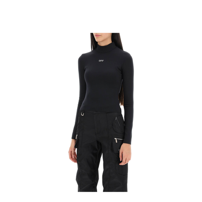 Stretch Jersey Crop Top with Logo