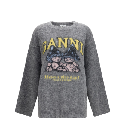 MAYFEYR - Ganni - Mushroom Teddy Alpaca Blend Sweater - A1150056920
