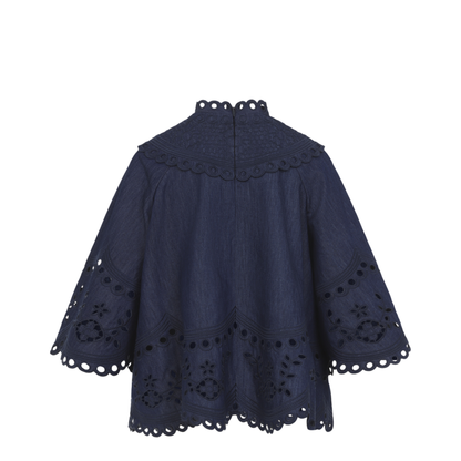 MAYFEYR - Zimmermann - Mahon Broderie Denim Top - 7282TSS263