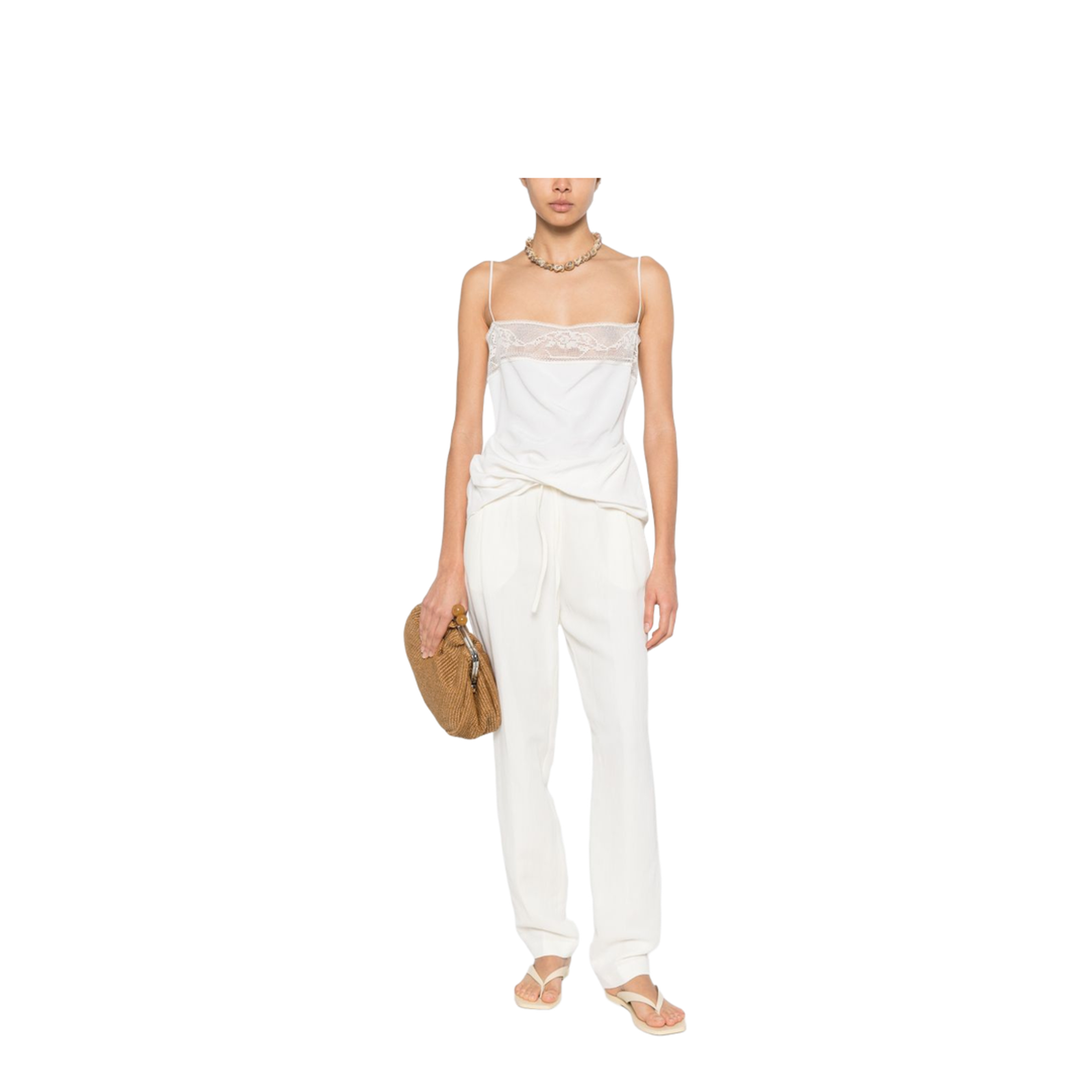 MAYFEYR - Fabiana Filippi - Trousers White - PAD276F366M1500145