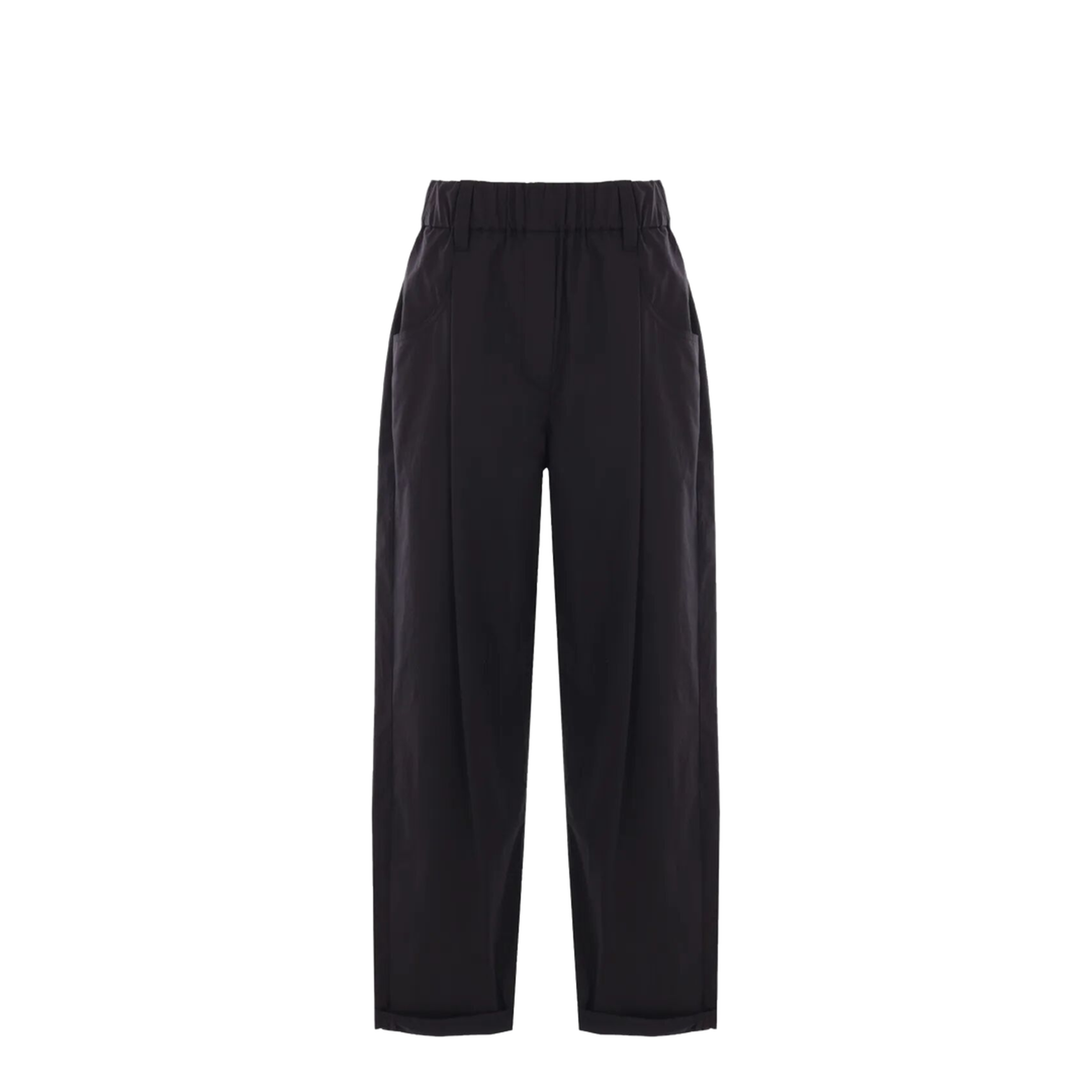 Lightweight Poplin Five-Pocket Track Trousers With Monili