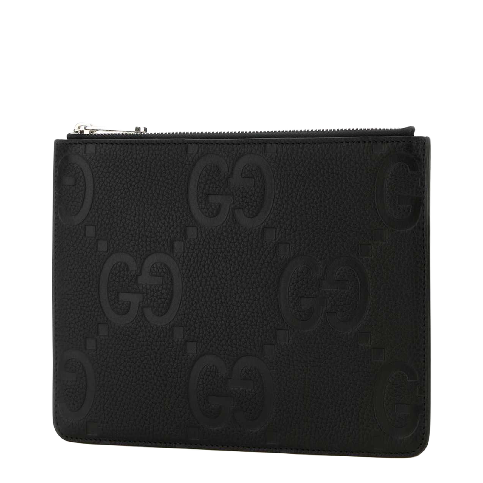 Medium Clutch in Black Leather