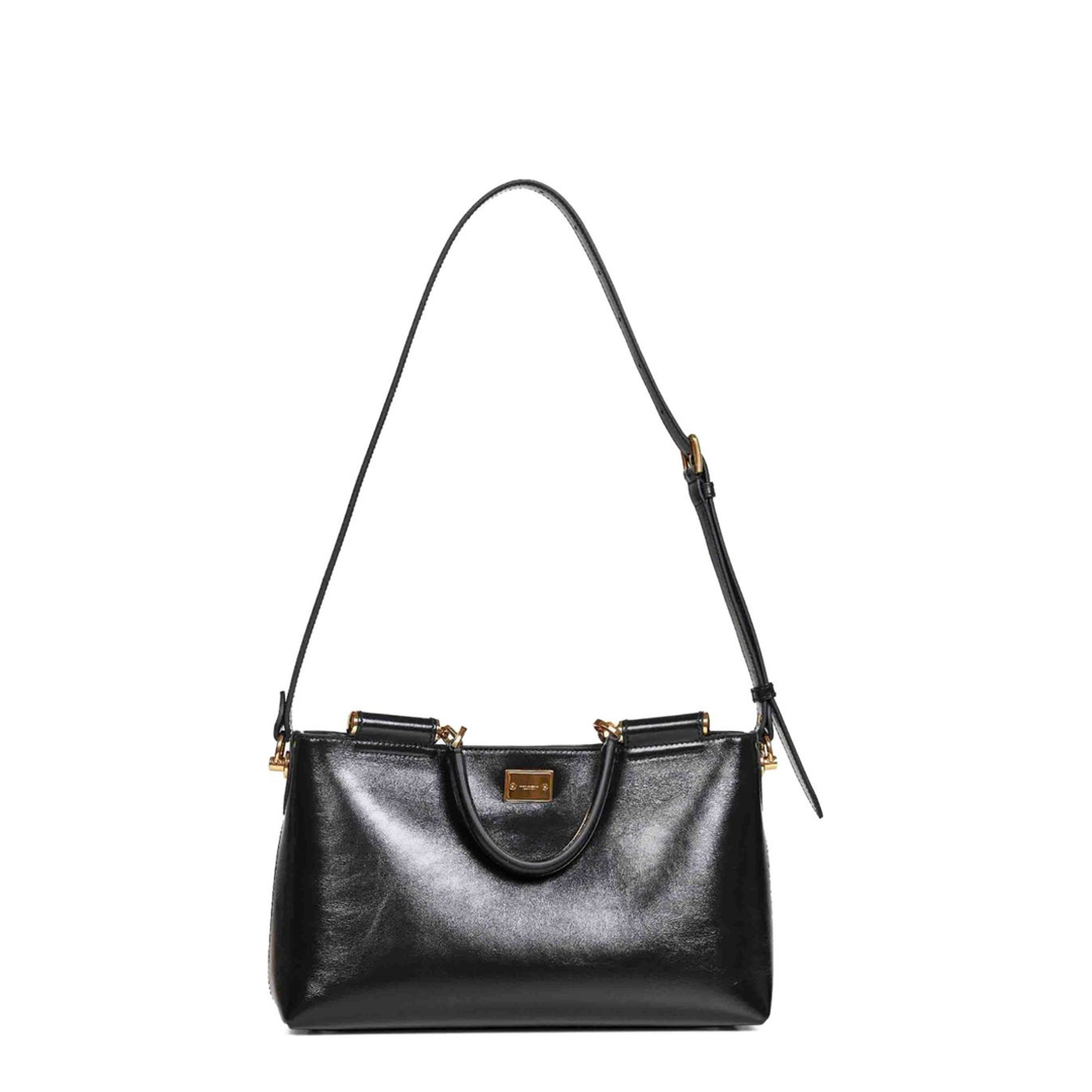 Vittoria Medium Calfskin Handbag - Black