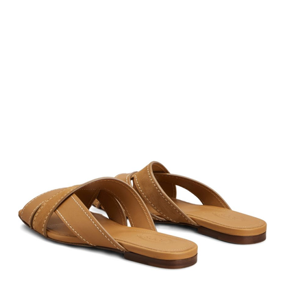 Smooth and Suede Leather Slides