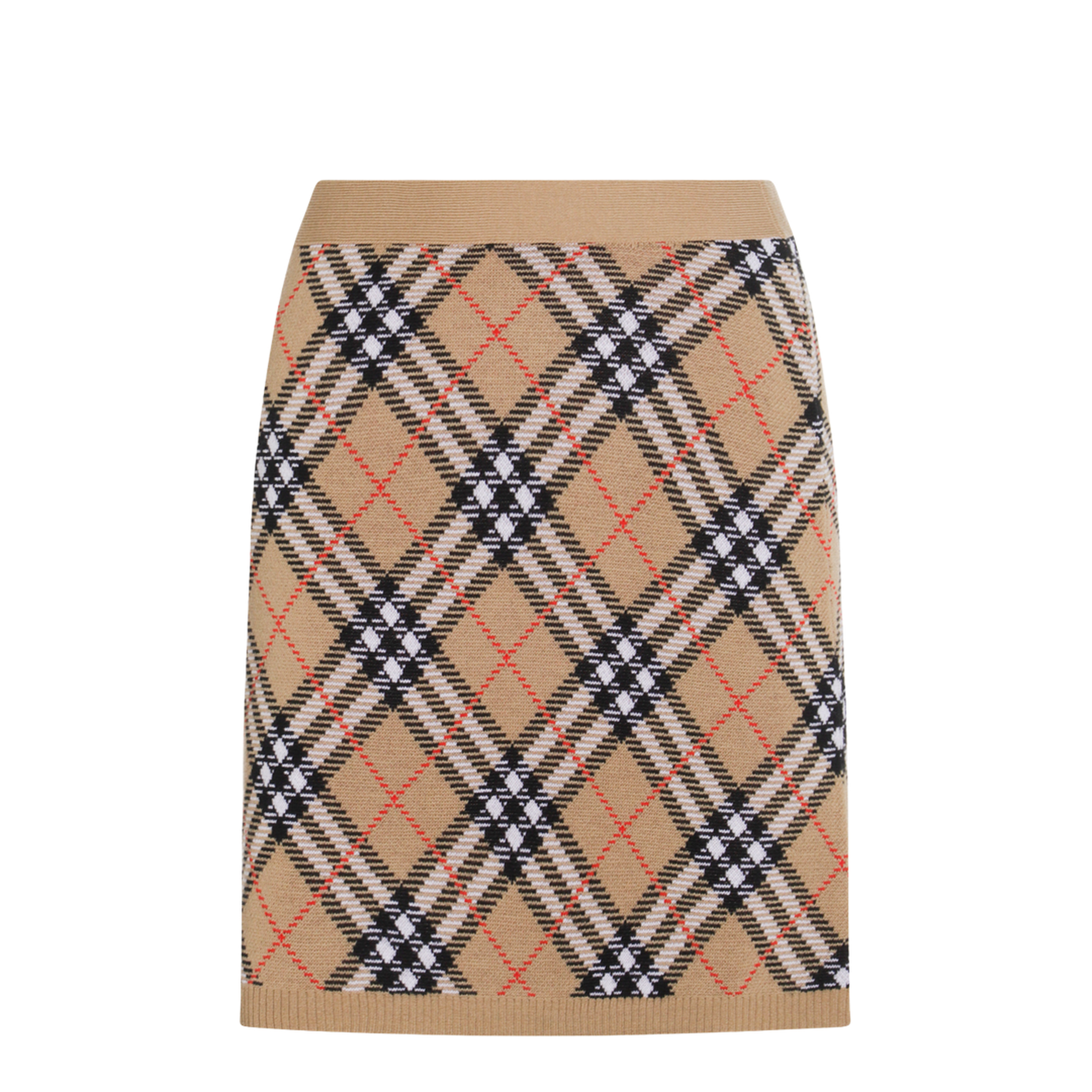 Embroidered Wool Blend Mini Skirt