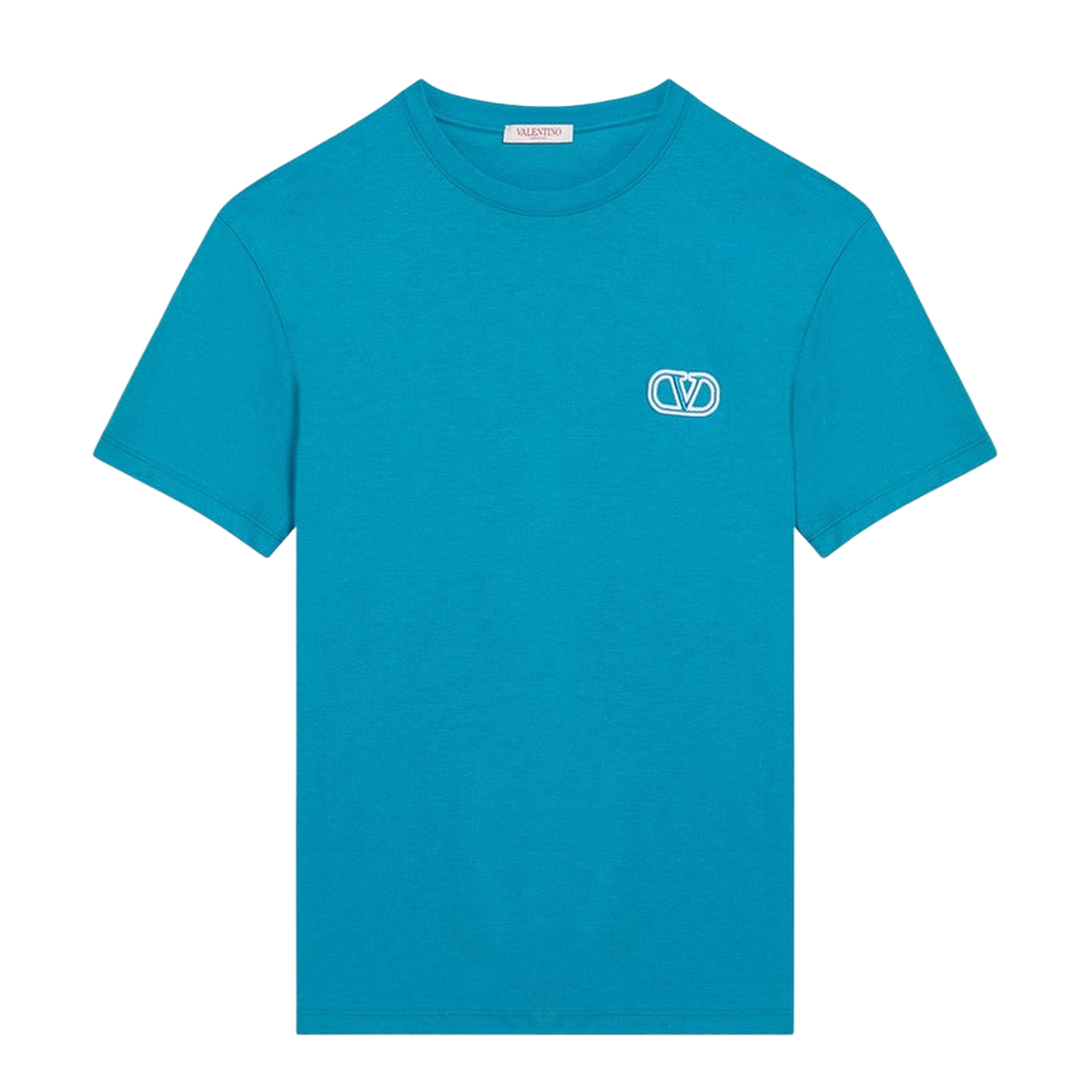 Light Blue T-Shirt with Logo Patch