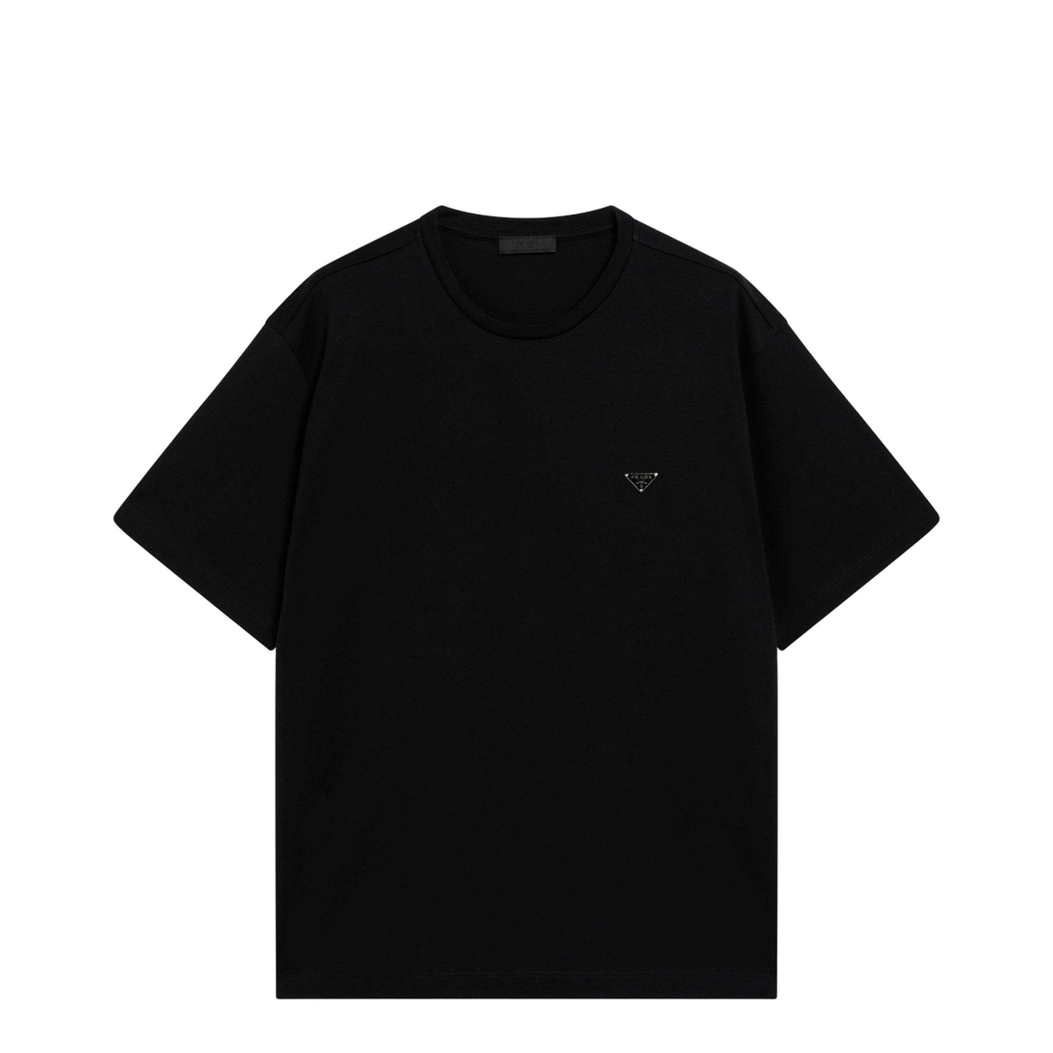 MAYFEYR - Prada - Boxy Cotton Crew-Neck T-Shirt In Black - UJN954OOO240F0002