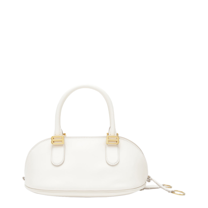 Bolero Mini Calfskin Bowling Bag - Cream