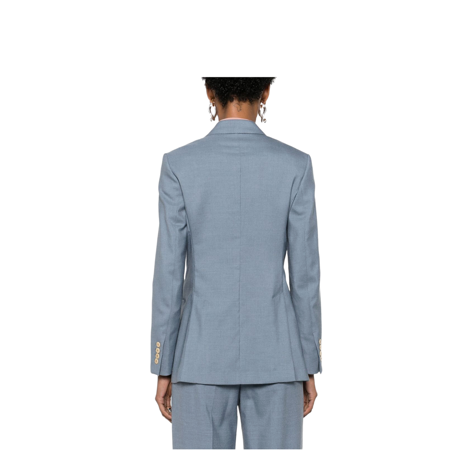 Cobalt Blue Double-Breasted Jacket