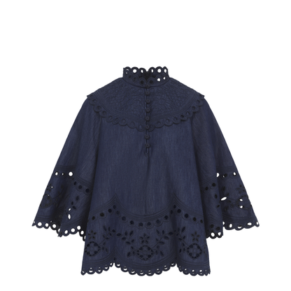 MAYFEYR - Zimmermann - Mahon Broderie Denim Top - 7282TSS263