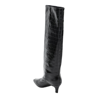 MAYFEYR - Toteme - Black Croc-Embossed Leather Boots - 243-WAS0169LE0076001