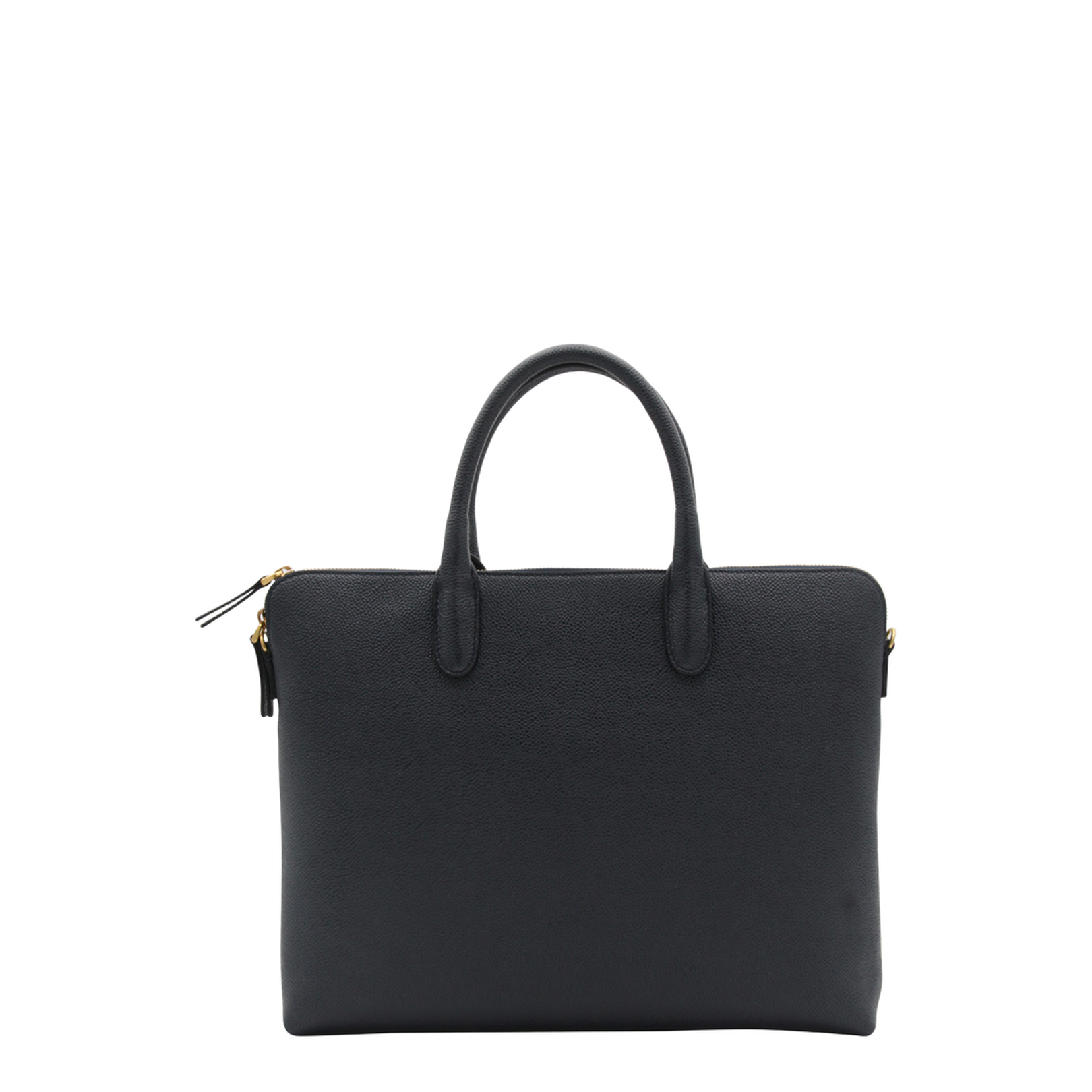 Thom Browne Navy Leather Tote Bag