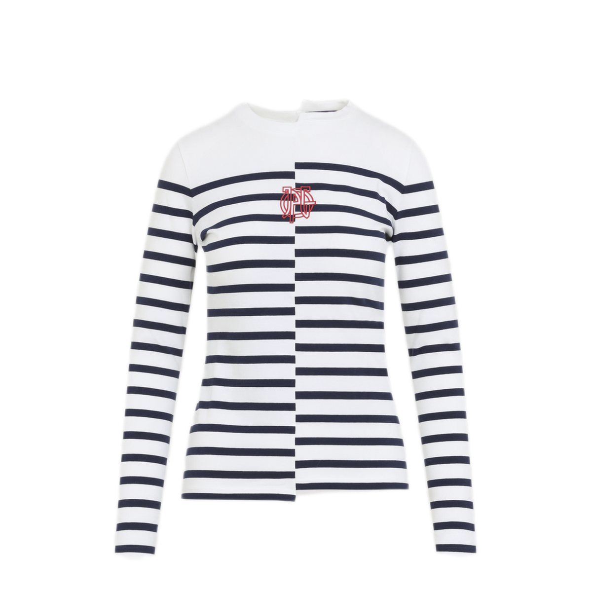 MAYFEYR - Jean Paul Gaultier - Stretch Cotton Asymmetric Long Sleeve Top - 2604WTO459J0640159
