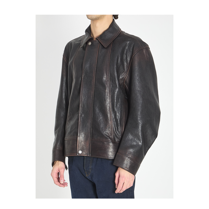 Nappa Leather Bomber Jacket