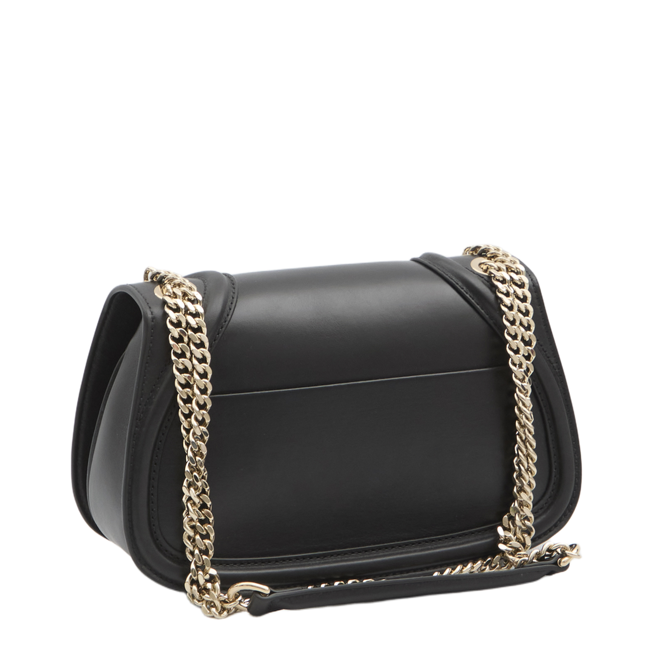 Blondie Medium Leather Shoulder Bag - Black