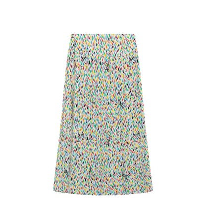 MAYFEYR - Valentino - Multicolored Pleated Silk Midi Skirt - 9B3RAFC2AE8CVT