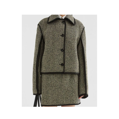 Maxi Harringbone Coating Jacket