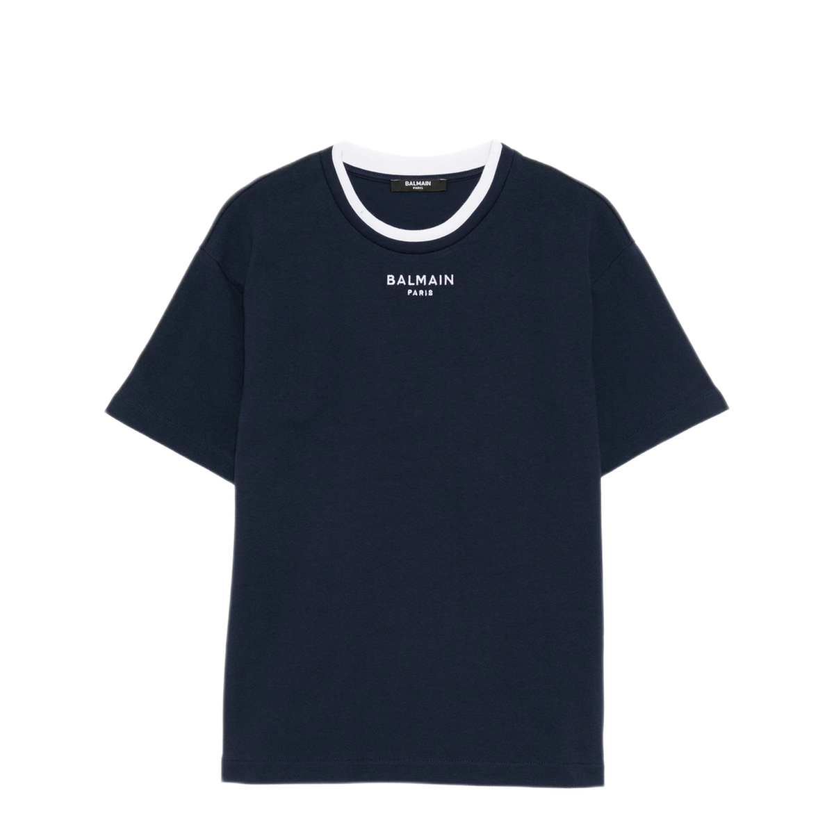MAYFEYR - Balmain - Crew Neck T Shirt With Logo - BY8Q31Z3658617BC