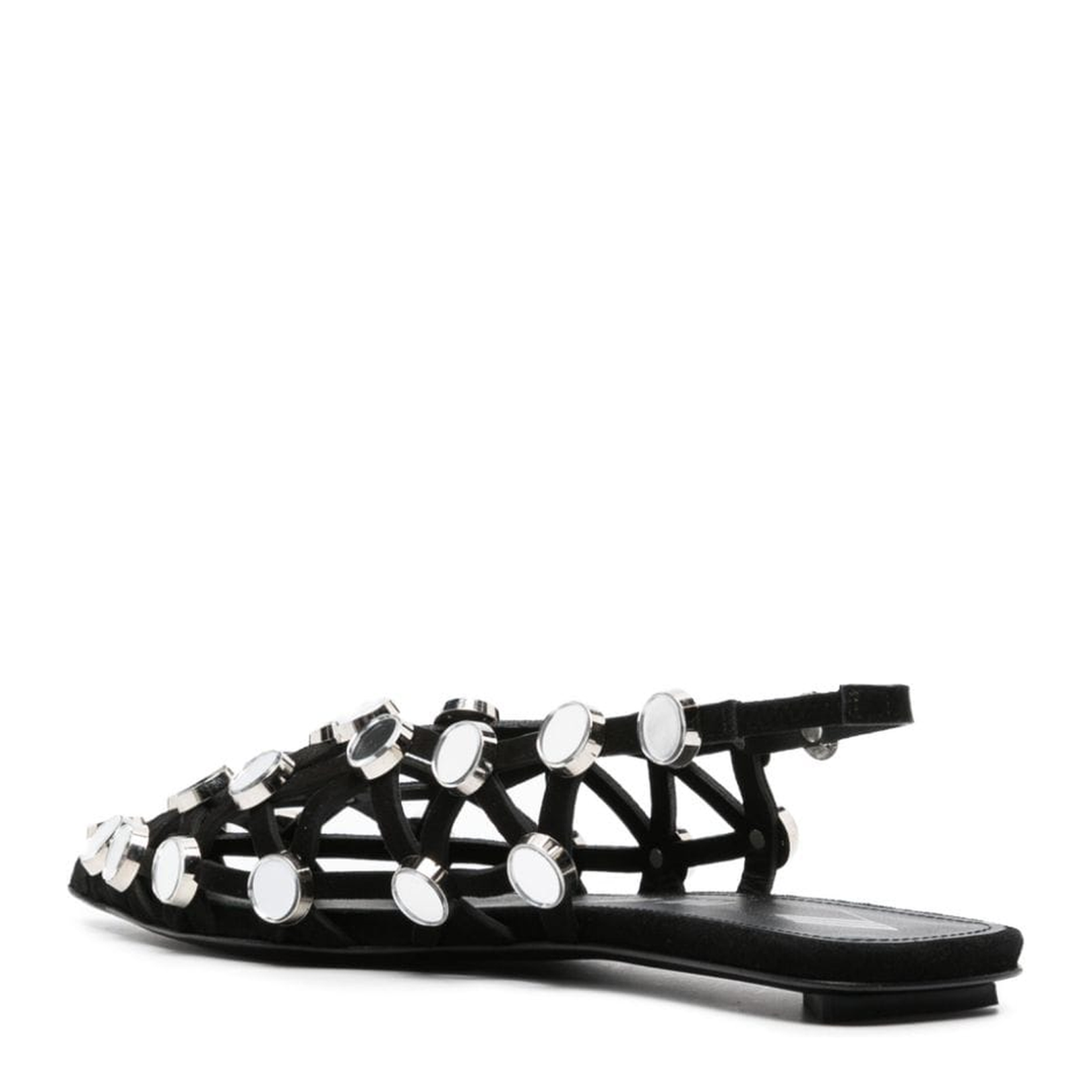 Grid Rhinestone Ballerina Shoes