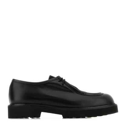 MAYFEYR - Max Mara - Black Leather Track Lace Up Shoes - 2524526072600002