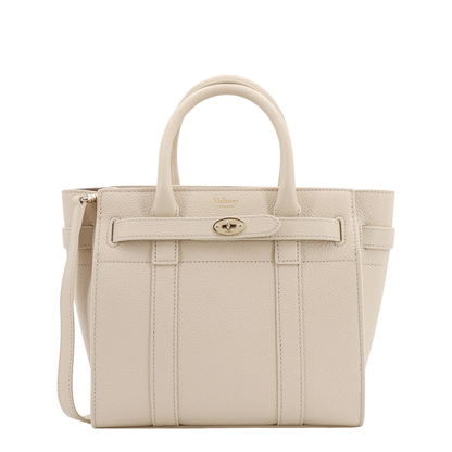 Bayswater Small Beige Handbag with Removable Shoulder Strap
