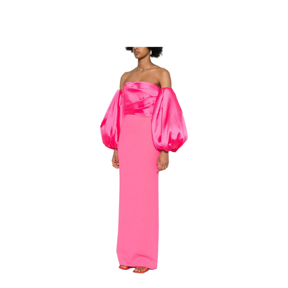 Dramatic Off-Shoulder Maxi Dress