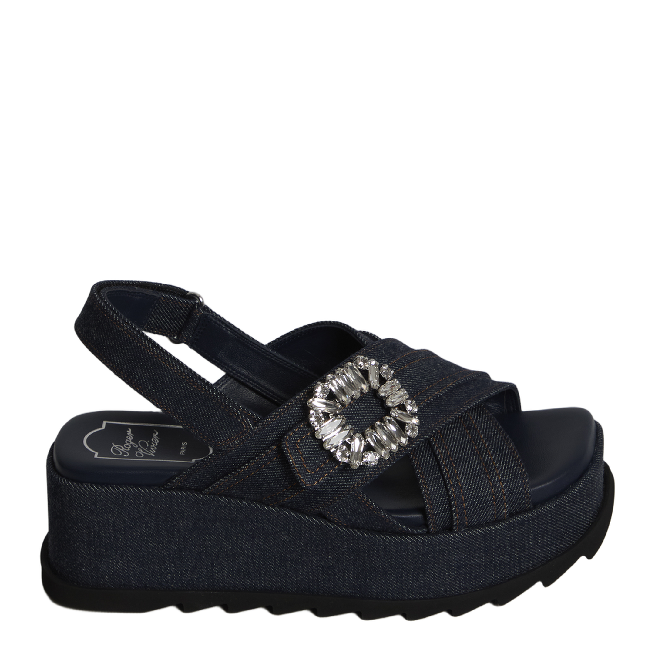 MAYFEYR - Roger Vivier - Denim Wedge Sandals - RVW77544720EMNU820