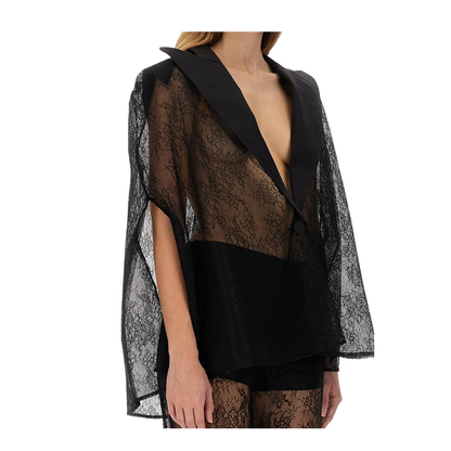 MAYFEYR - NINA RICCI - Blazer Inspired Lace Cape - 25ACMA021PA0492U9000