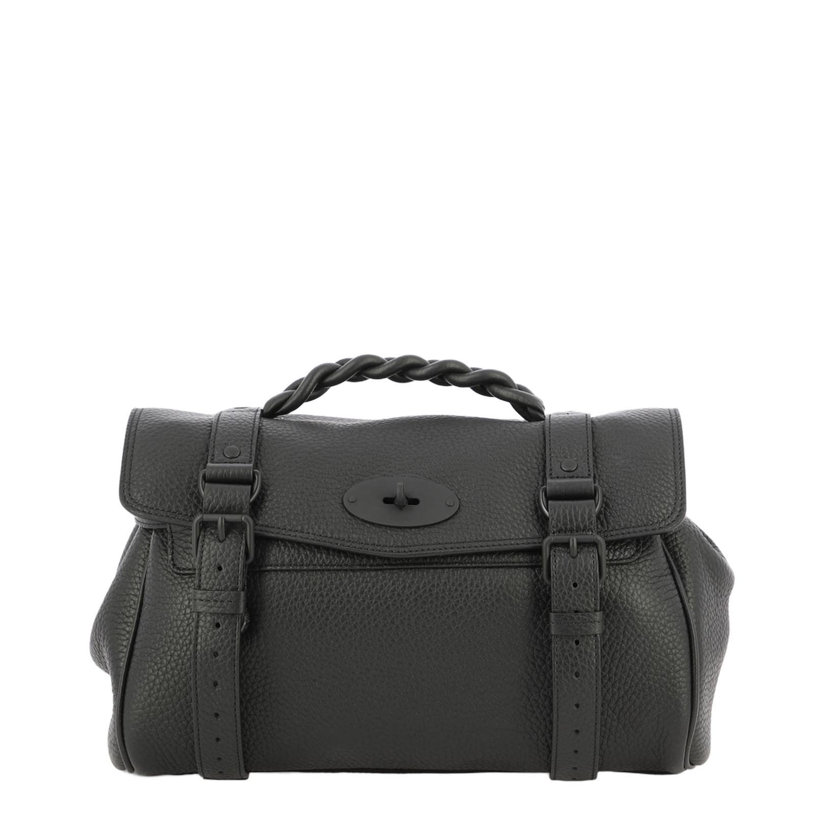 Heavy Black Leather Handbag