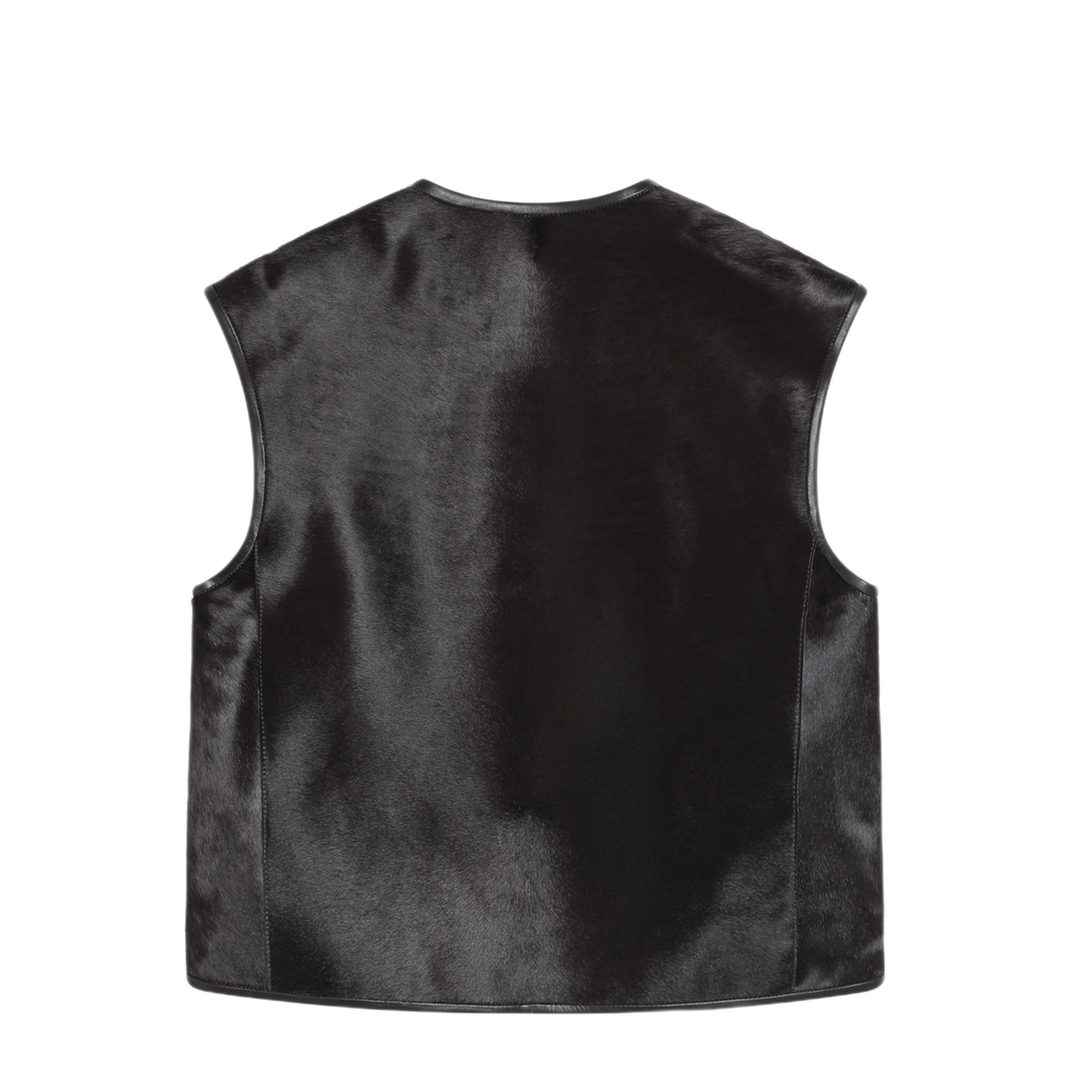 MAYFEYR - Loulou Studio - Brown Ampals Vest In Pony Effect Leather - AMPASLECO