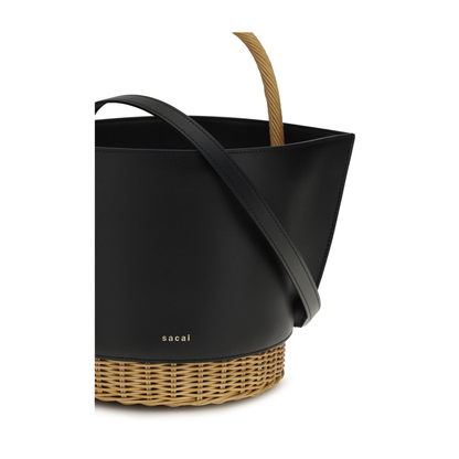 MAYFEYR - Sacai - Leather And Rattan Handbag - S15201