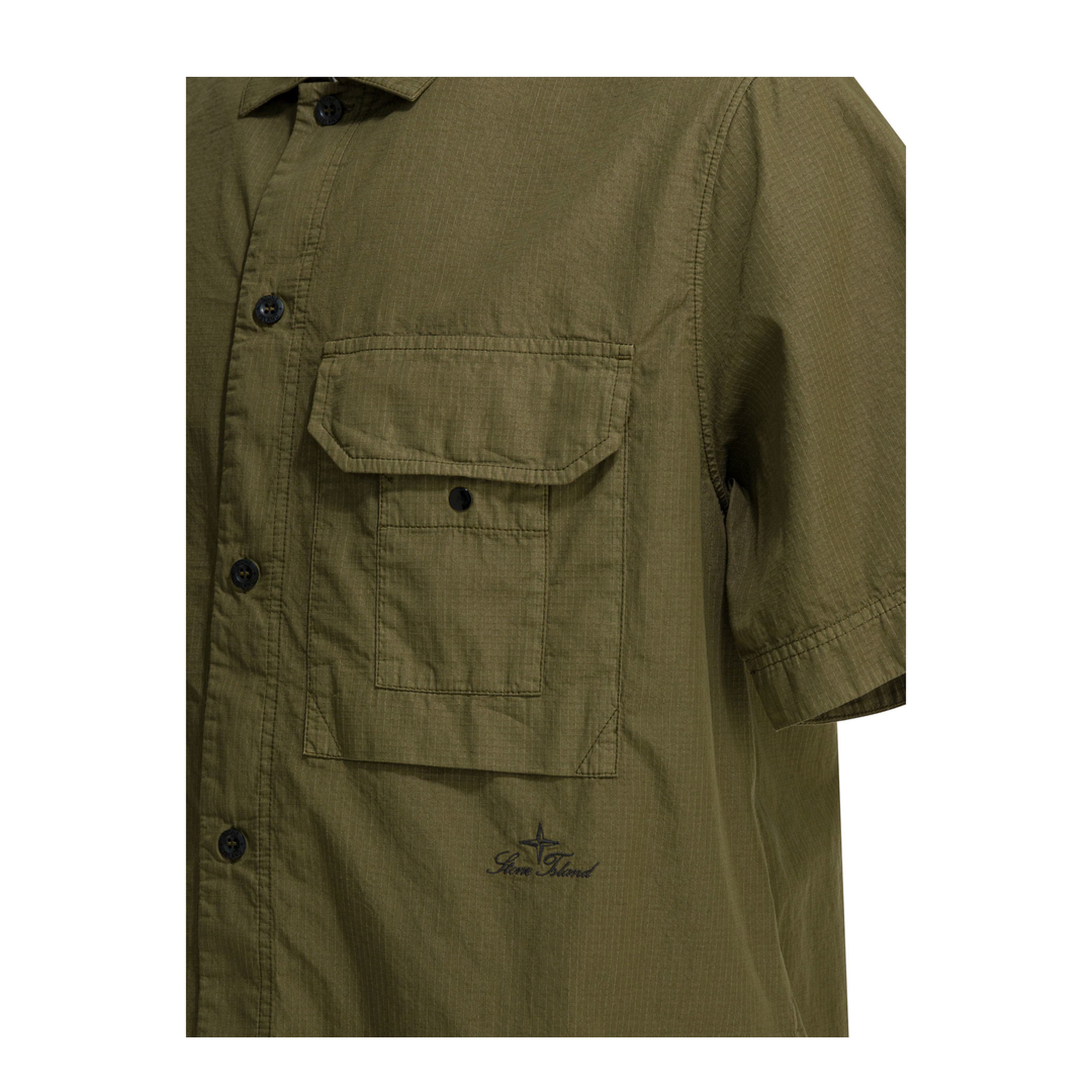 MAYFEYR - Stone Island - Cotton Short-Sleeved Shirt - 1100026S0318V005G