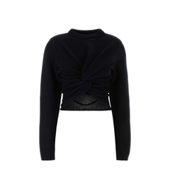 Black Wool Crewneck Sweater