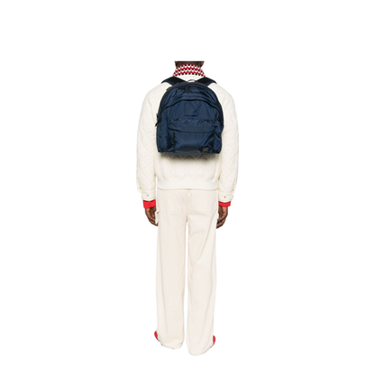 Double Pack Small Nylon-Cotton Backpack - Navy