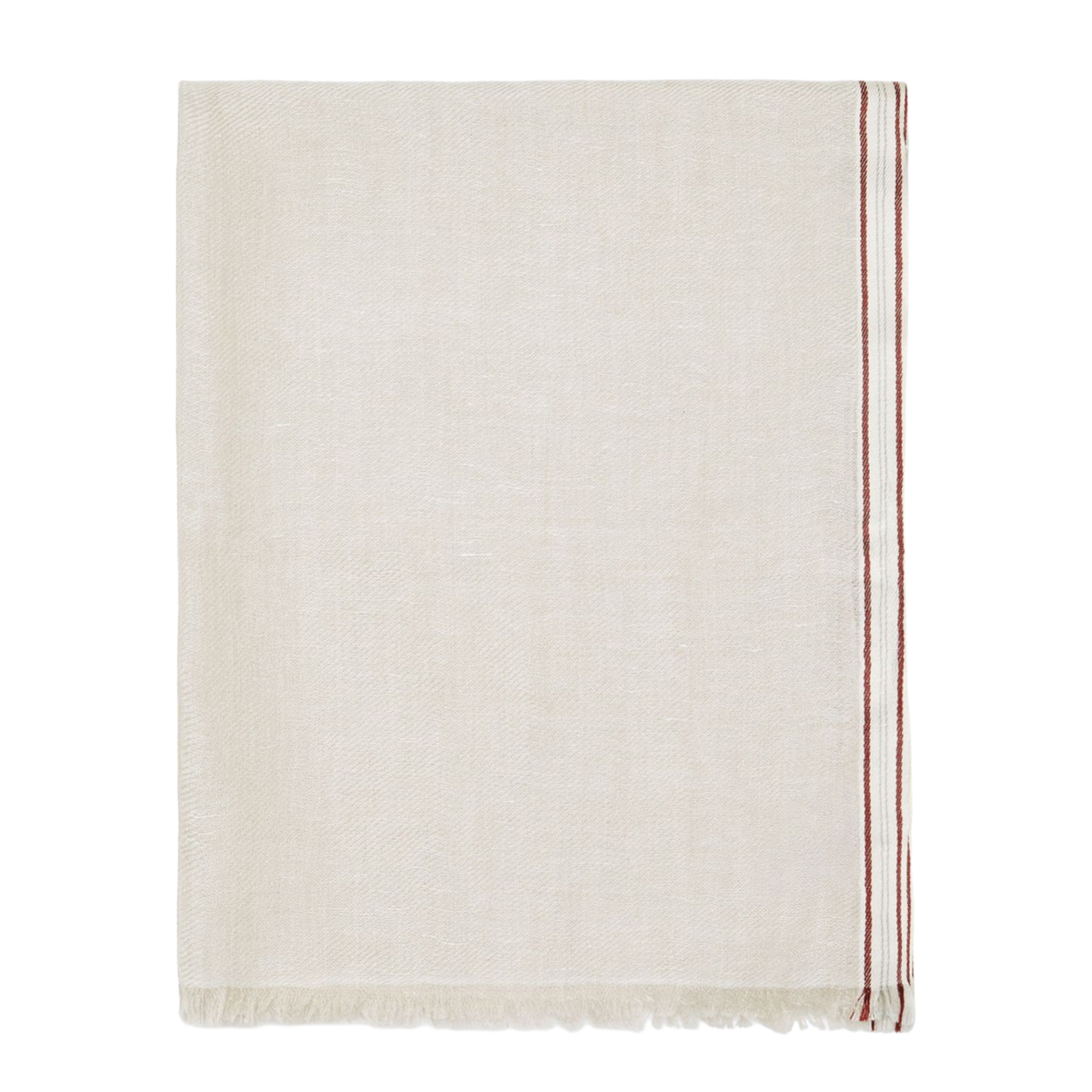 Silked and Linen Fringed Scarf