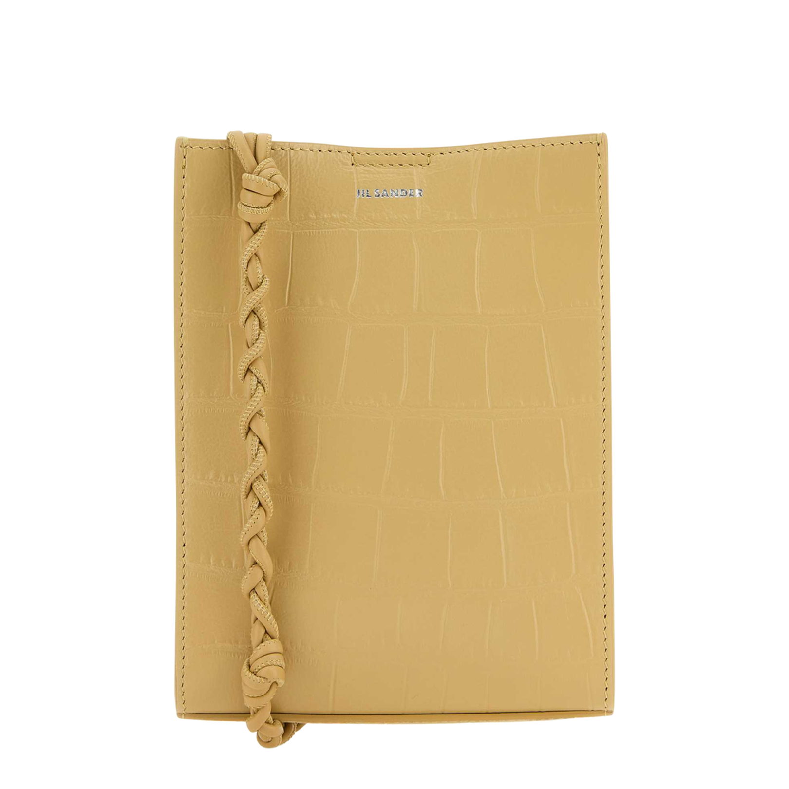 Beige Leather Small Tangle Shoulder Bag