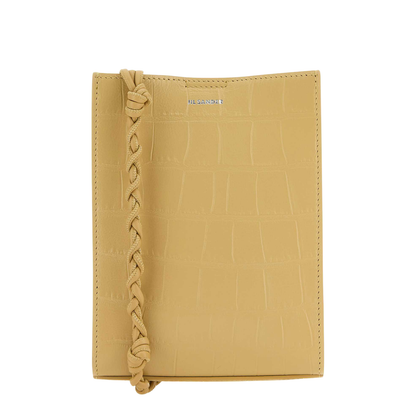 Beige Leather Small Tangle Shoulder Bag