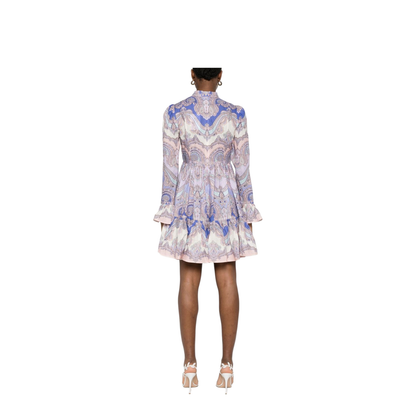 Maxine Printed Linen Mini Dress