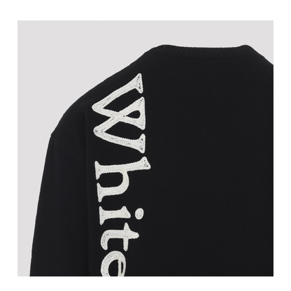MAYFEYR - Off-White - Vertical Bookish Knit Crewneck - 44MHE213F26K001001BLACK