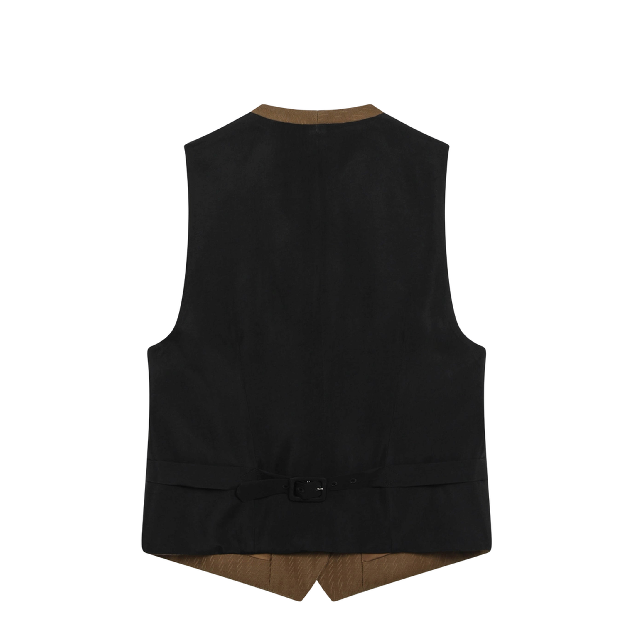 Brown Wool and Mohair Vest