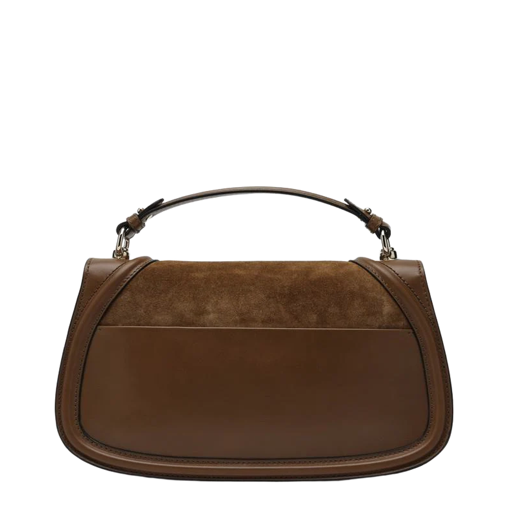 Blondie Large Top Handle Bag in Light Brown Suede