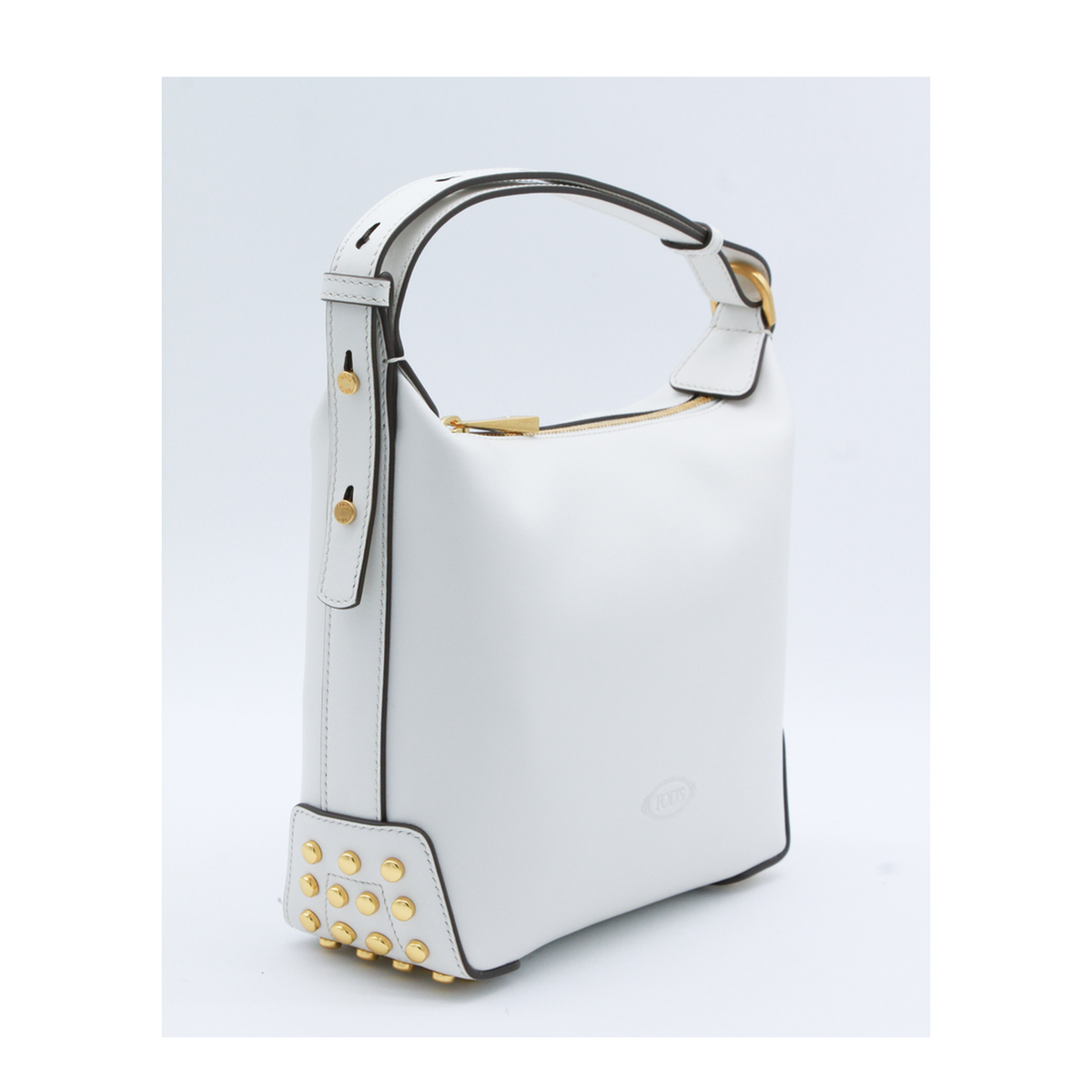 Mini Calf Leather Shoulder Bag - White