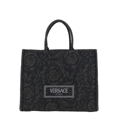 Embroidered Logo Canvas Tote Bag