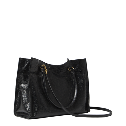 Le City Small Arena Lambskin Tote Bag - Black