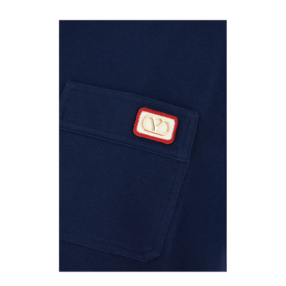 Midnight Blue Cotton Polo Shirt