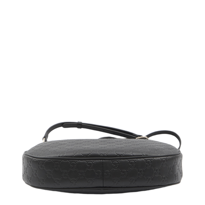 GG Emblem Large Leather Shoulder Bags - Black