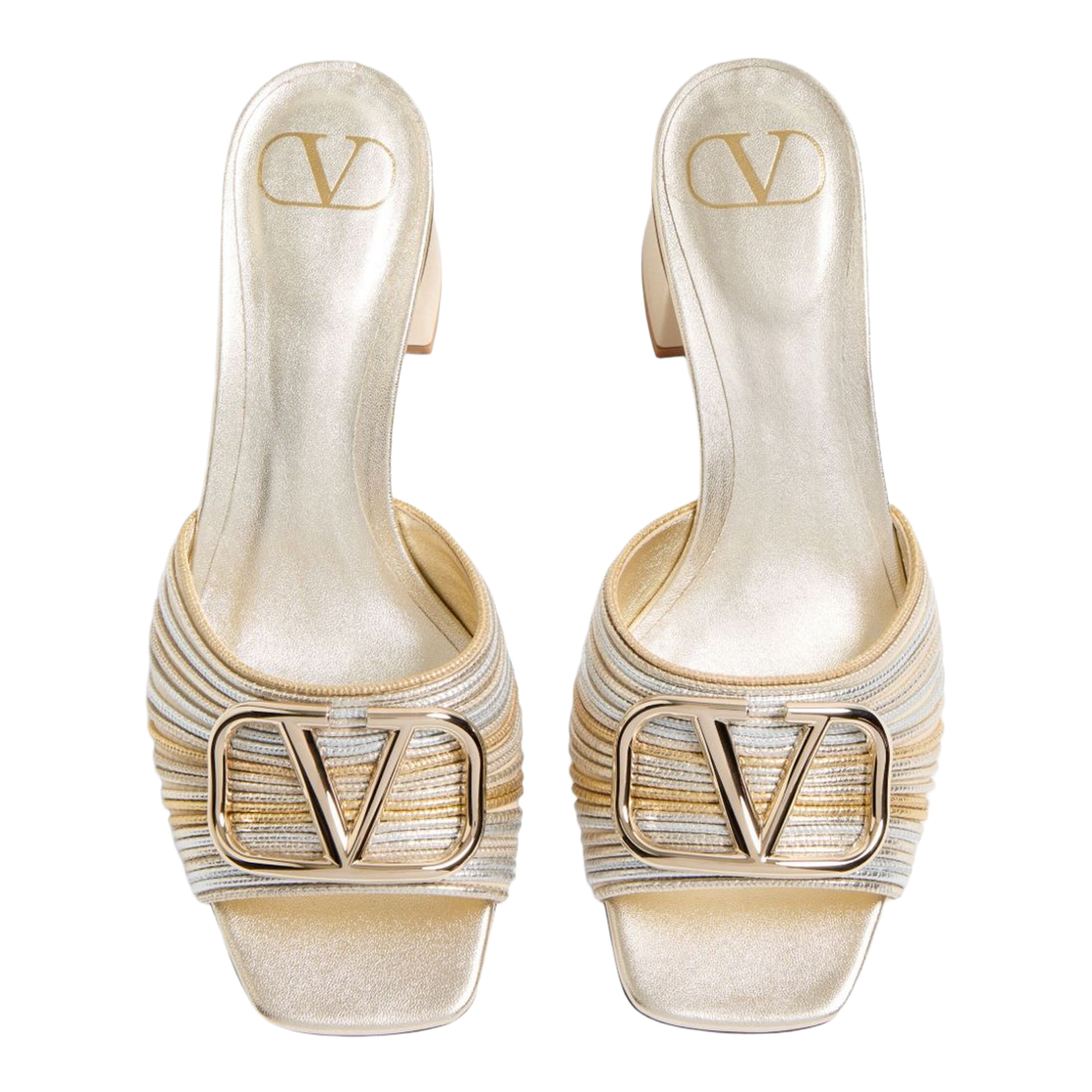 VLogo Signature Leather Mules