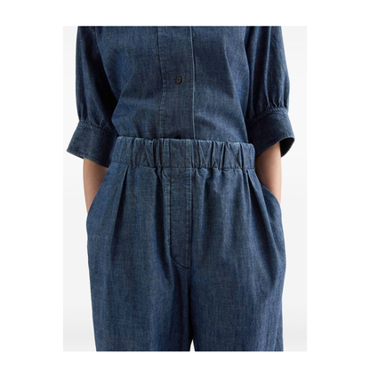 Cotton Wide-Leg Trousers