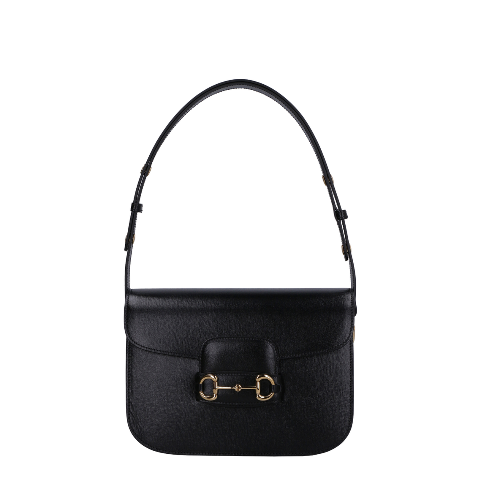Horsebit 1955 Medium Leather Shoulder Bag - Black
