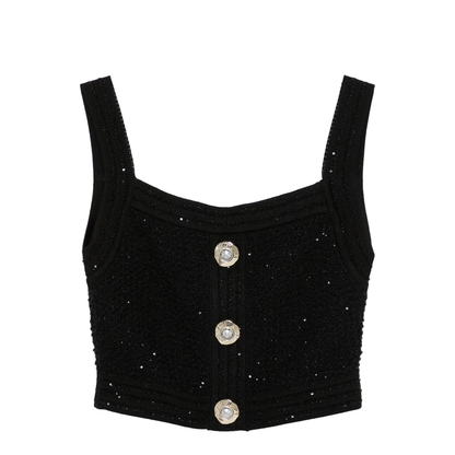Tweed Top - Black